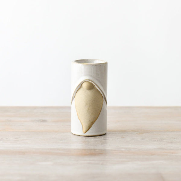 Tall ceramic gonk candle holder