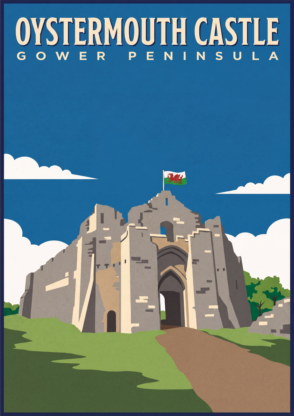 Oystermouth Castle – Gower Peninsula Print