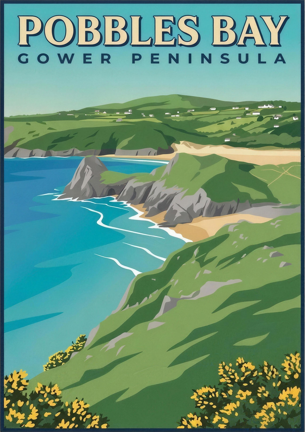 Pobbles Bay – Gower Peninsula Print