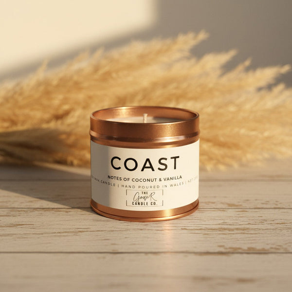 Coast Soy Candle – Coconut & Vanilla | Hand-Poured in Wales