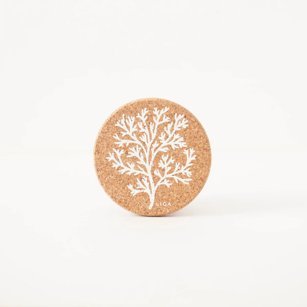 Coral cork coaster