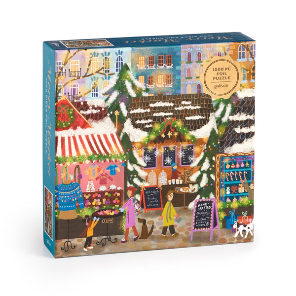 Galison Merry Market 1000 piece foil jigsaw puzzle