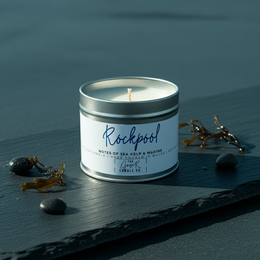Rockpool Soy Candle – Sea Minerals & Green Seaweed | Hand-Poured in Wales
