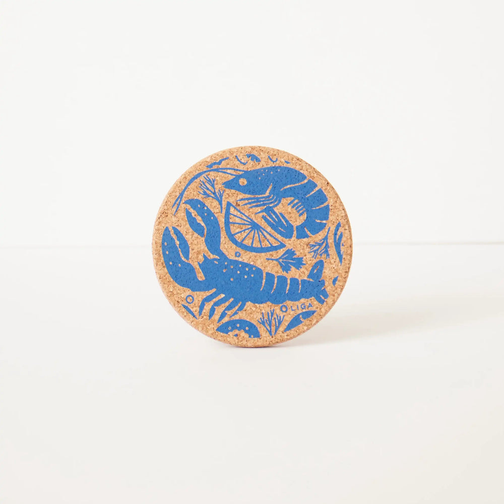 Seafood Platter cork coaster