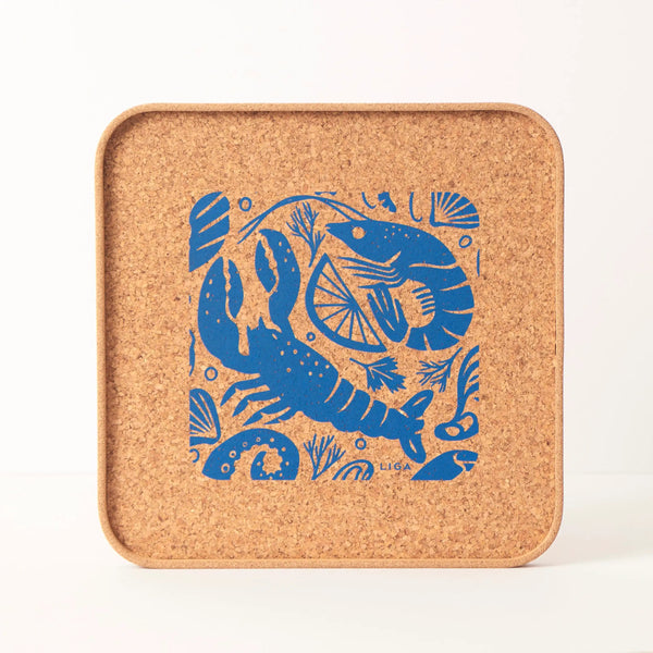 Seafood Platter cork serving tray