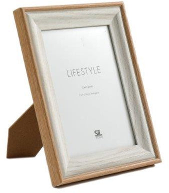 Natural edge wooden photo frame, 5 x 7 inches
