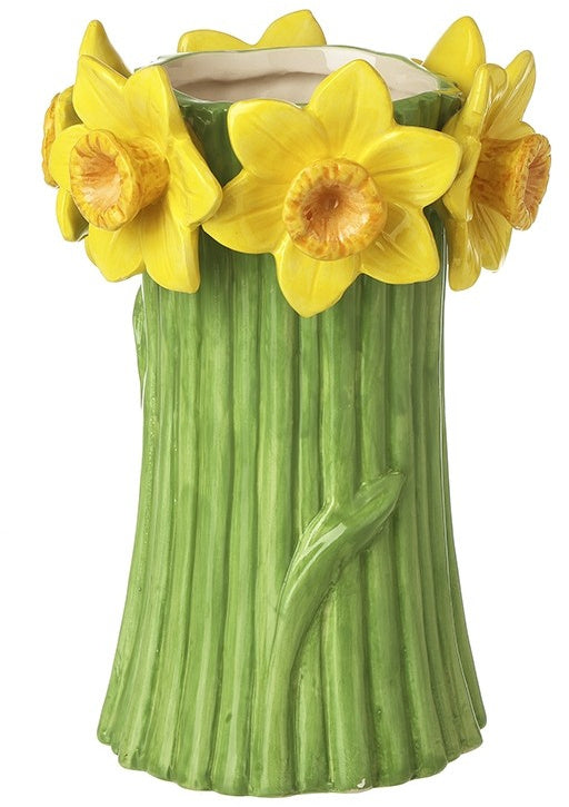 Ceramic daffodil flower vase, 22 cm