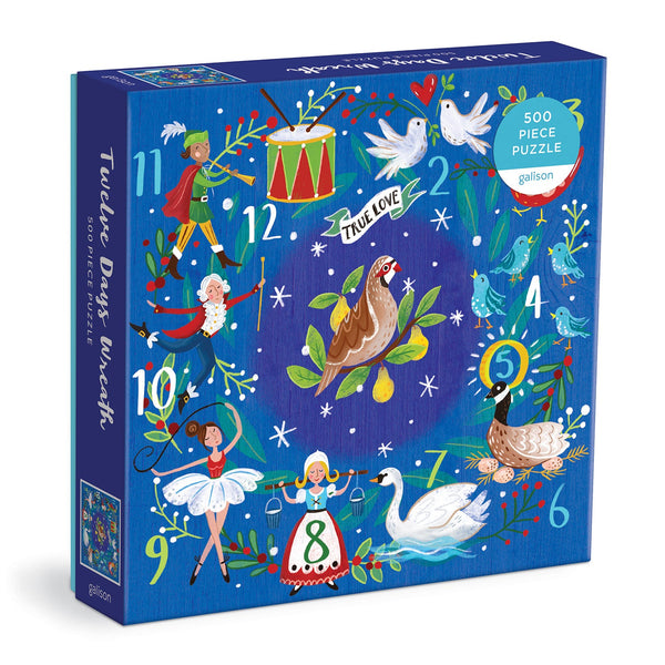Galison 12 Days Wreath 500 piece jigsaw puzzle