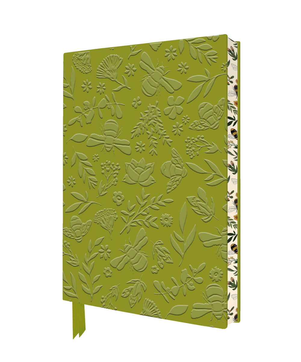 JADE MOSINSKI GARDEN BEES ARTISAN ART RULED A5 NOTEBOOK