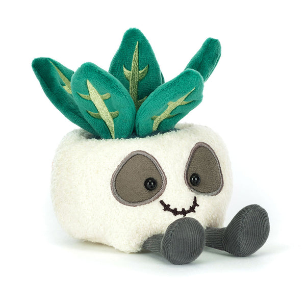 Jellycat Amuseables Skull Planter, front view
