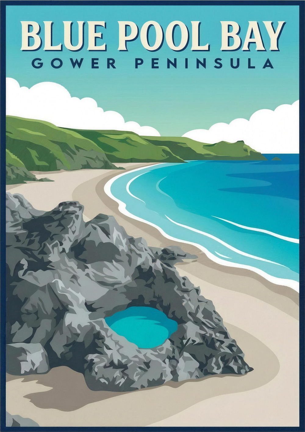 Blue Pool Bay – Gower Peninsula Print