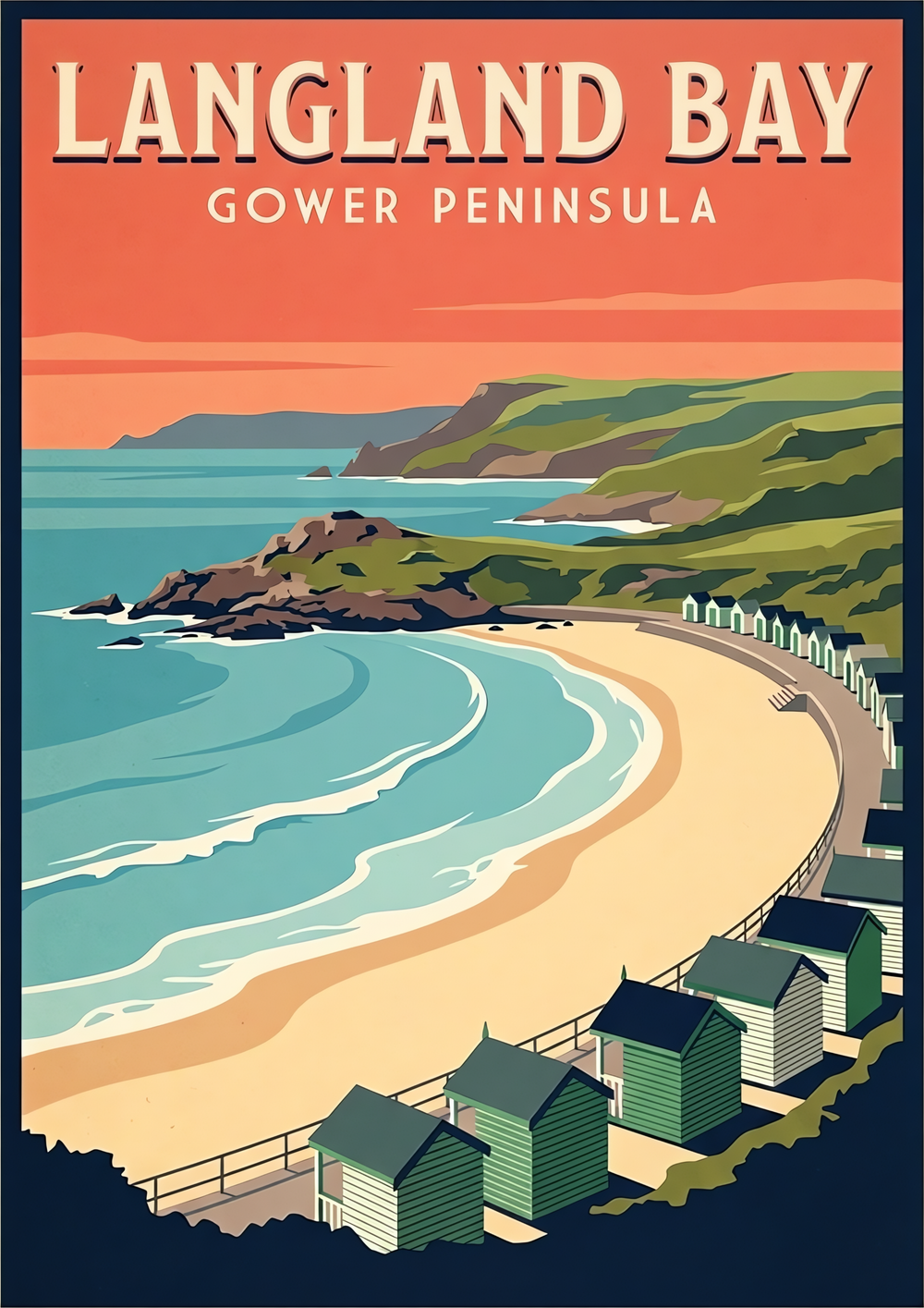 Langland Bay – Gower Peninsula Print