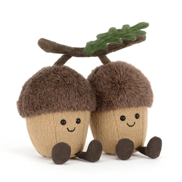 Jellycat Amuseables Ort & Tum Acorns soft toy pair