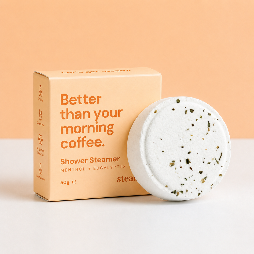 Peach Shower Steamer, eucalyptus & menthol