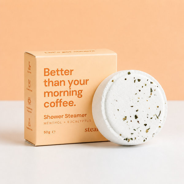 Peach Shower Steamer, eucalyptus & menthol