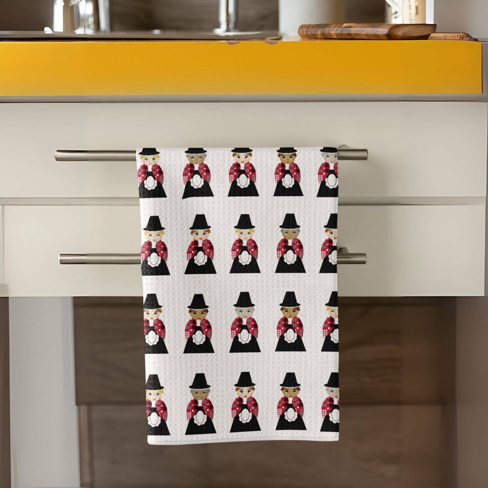 Welsh Lady Waffle Tea Towel