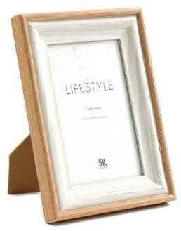 Natural edge wooden photo frame, 6 x 4 inches
