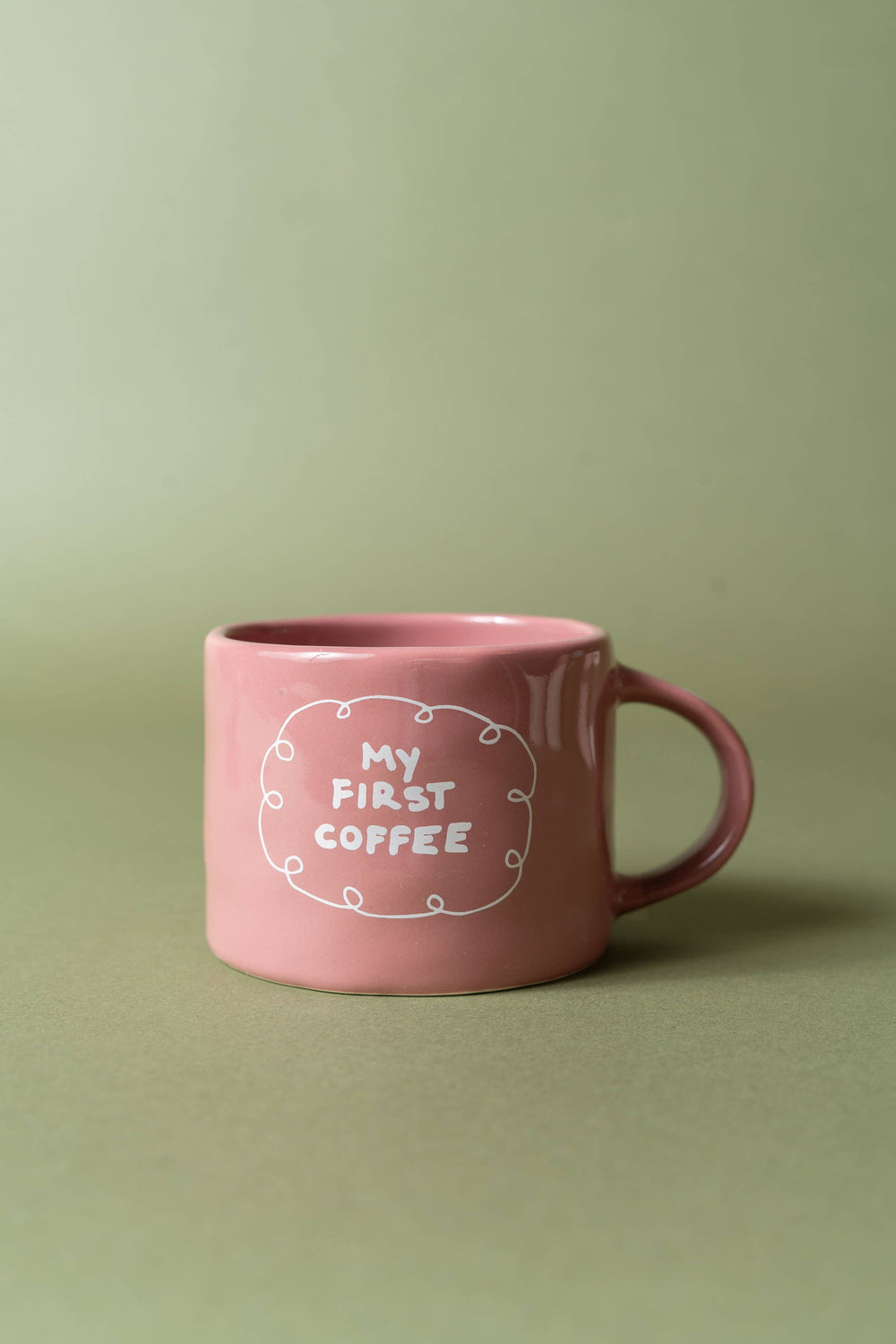 Sisi 'My First Coffee' handmade ceramic mug