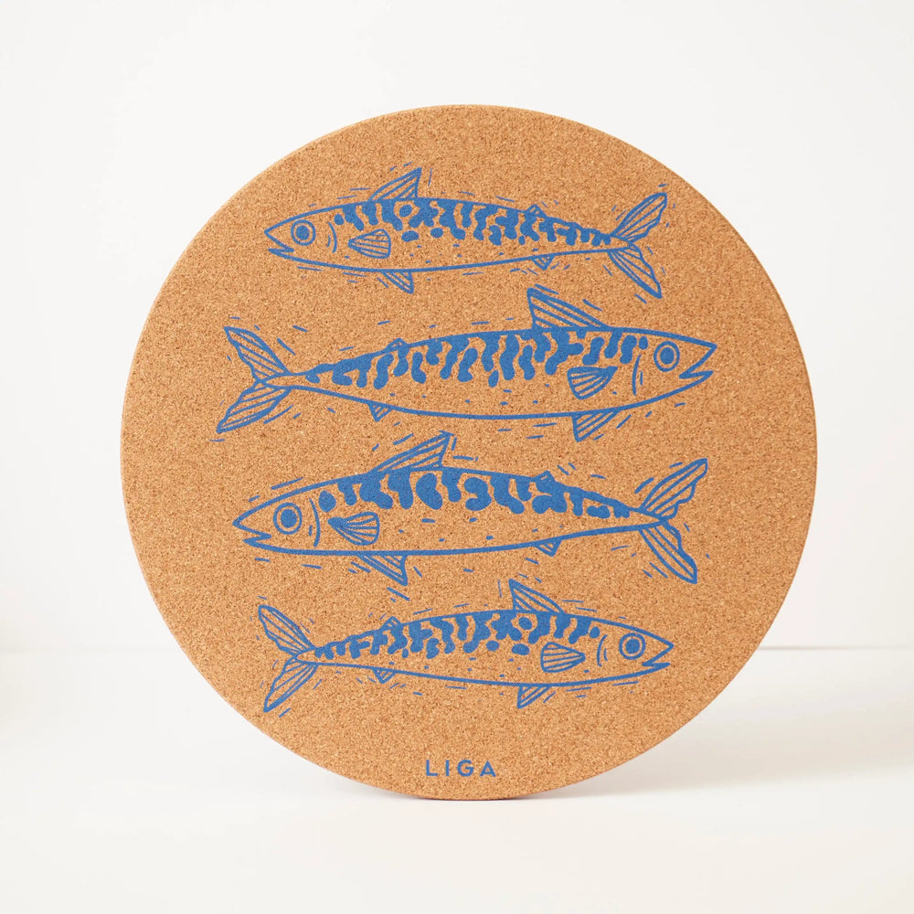Mackerel cork placemat