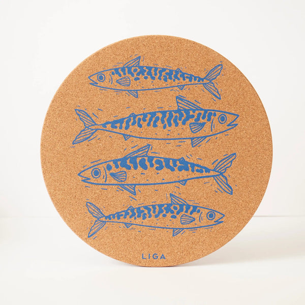 Mackerel cork placemat