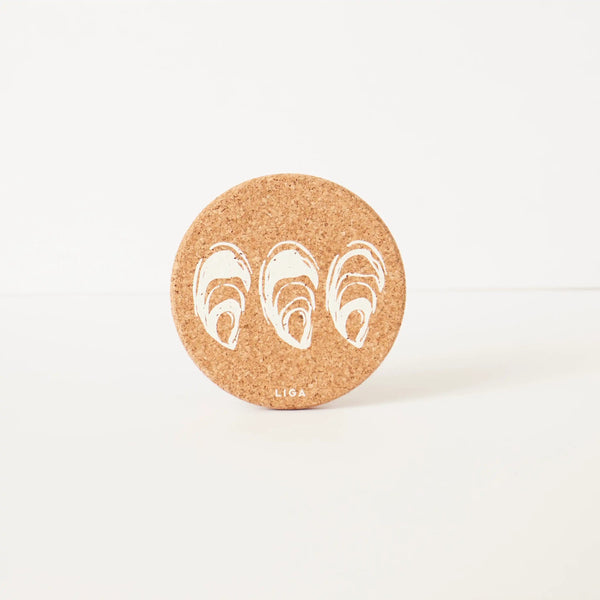 Oyster cork coaster