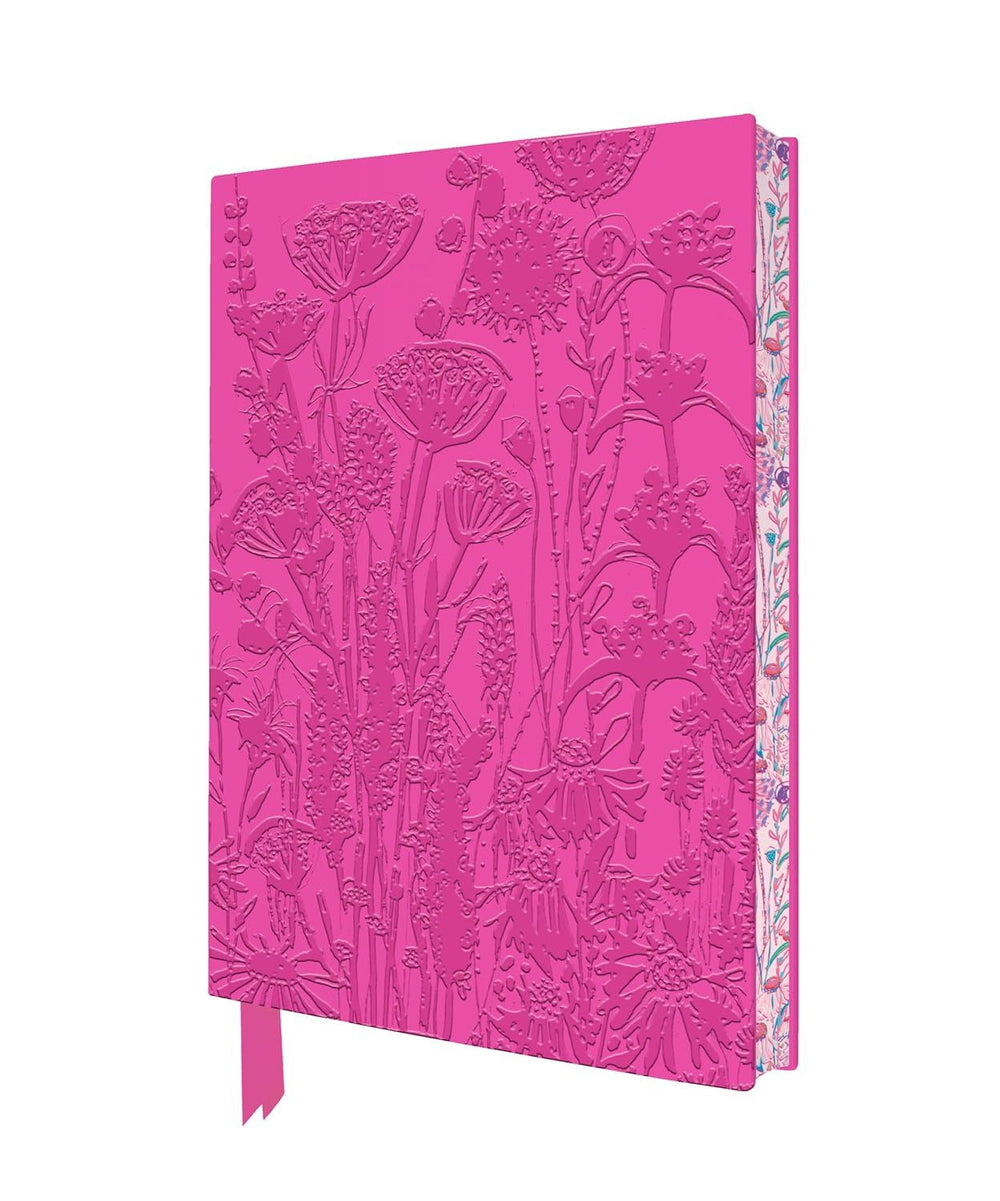 LUCY INNES WILLIAM PINK GARDEN ARTISAN ART RULED A5 NOTEBOOK