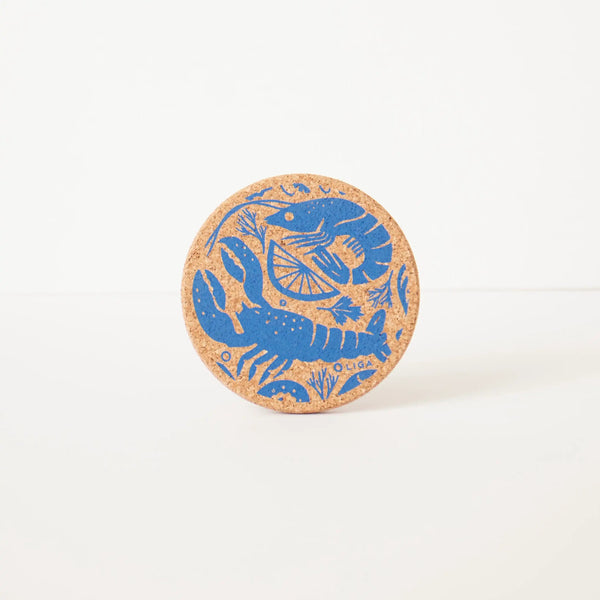 Seafood Platter cork coaster