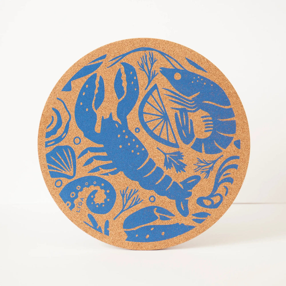 Seafood Platter cork placemat
