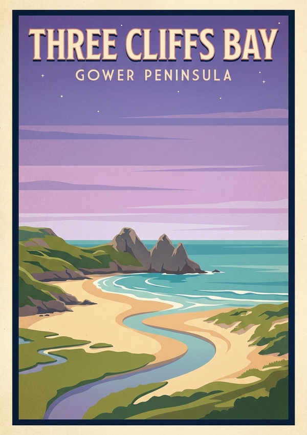 Three Cliffs Bay – Gower Peninsula Print